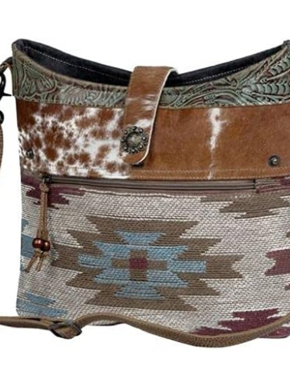 Placid Shoulder Teal Aztec